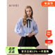 Power风衬衫 AIVEI欣贺艾薇2025秋季 新学院奶乖温柔Soft XRV4C04A