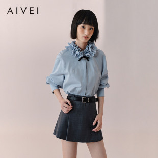 AIVEI欣贺艾薇2026春季 XSV1C02S 新浪漫宫廷优雅通勤少女甜美衬衫