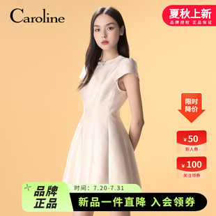 Caroline卡洛琳25夏新款 多層下擺連衣裙ECRFBJ02 飾蓋袖 蕾絲裝