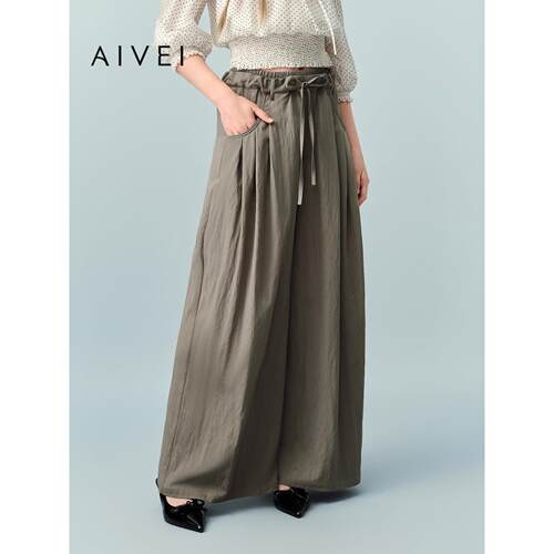 AIVEI欣贺艾薇2026夏季新文艺都市漫游松弛感宽松直筒裤XSV3K02A