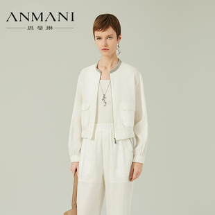 商场同款-ANNMEL恩曼琳24夏季新品休闲波仔链拼接外套Q322401B
