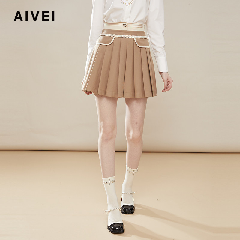 AIVEI少女学院撞色拼接