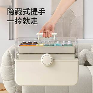 医疗箱医药箱药品急救家用药箱家庭装加厚日本整理箱小药盒急用