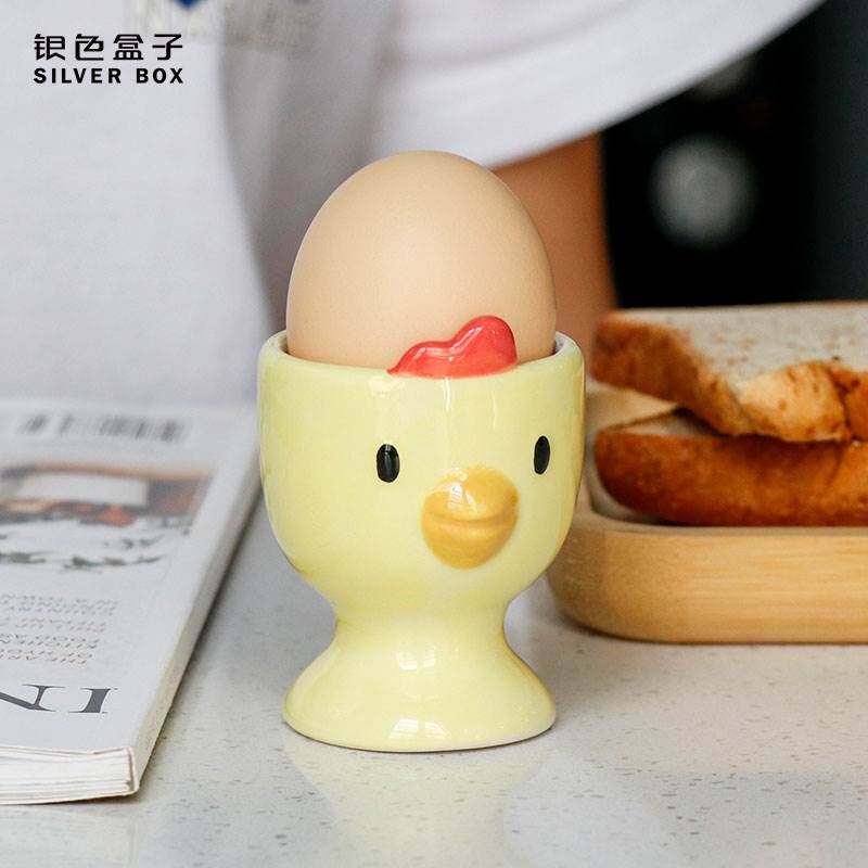 鸡蛋托 托陶瓷卡通蛋托 托杯摆件创意可爱早餐鸡蛋收纳碟碗餐具熟图片