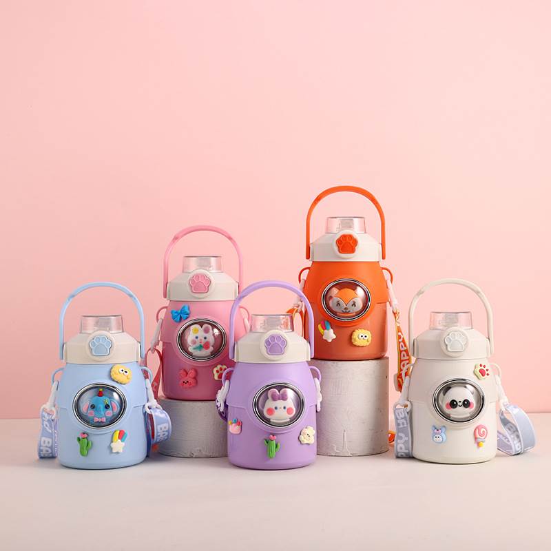 儿童保温杯细长款保温杯女款儿童超轻时尚学生外出水杯童男女童