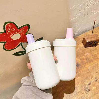 奶茶杯子家用重复使用不锈钢咖啡学生保温杯高颜值女士水杯女生男