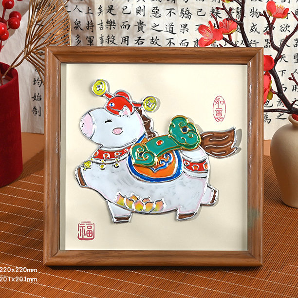 马年新年手工DIY仿錾刻锡纸浮雕画材料包春节元宵文创暖场活动,家居饰品,工艺画,淘宝优惠券,粉丝福利购,淘宝优惠卷