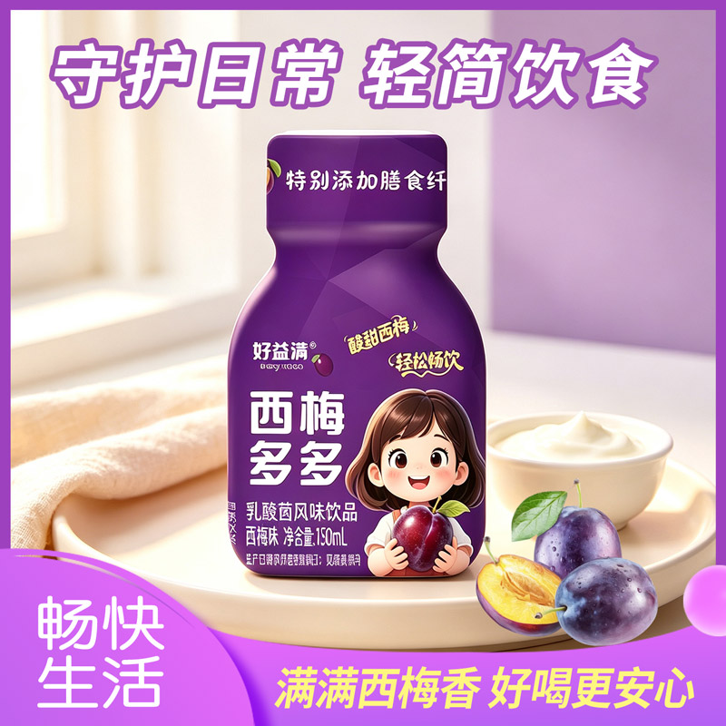 【10瓶】西梅乳酸菌饮品酸甜含益生元西梅味大餐解腻西梅汁饮料