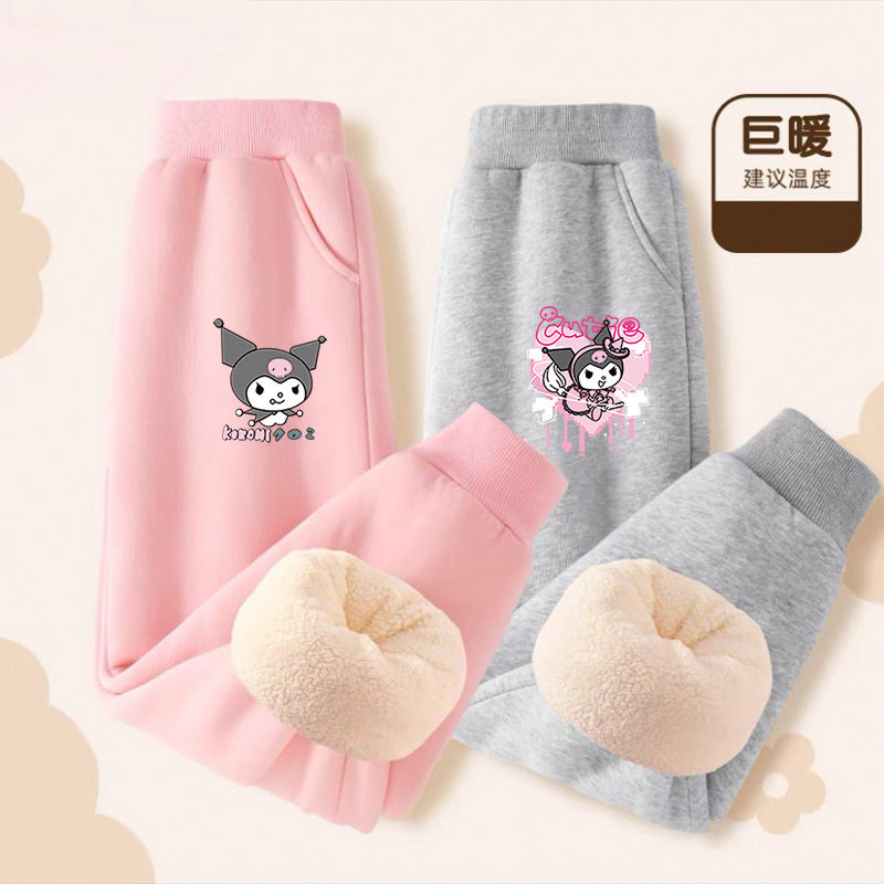 女童裤子秋冬款束脚卫裤加绒加厚潮流保暖小女孩休闲长裤儿童棉裤