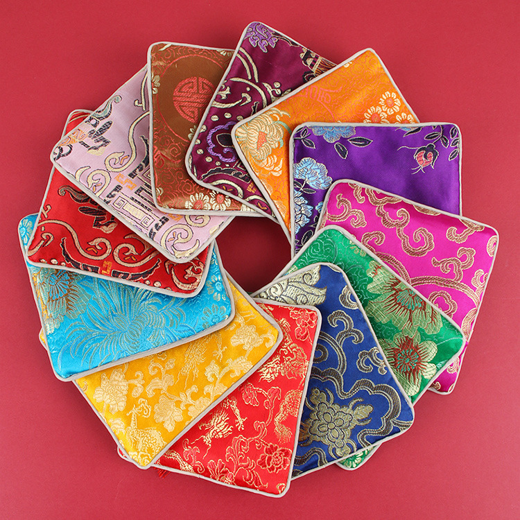 新款锦袋锦缎布袋珠宝文玩挂珠手链首饰包装袋抽绳收纳刺绣束口袋