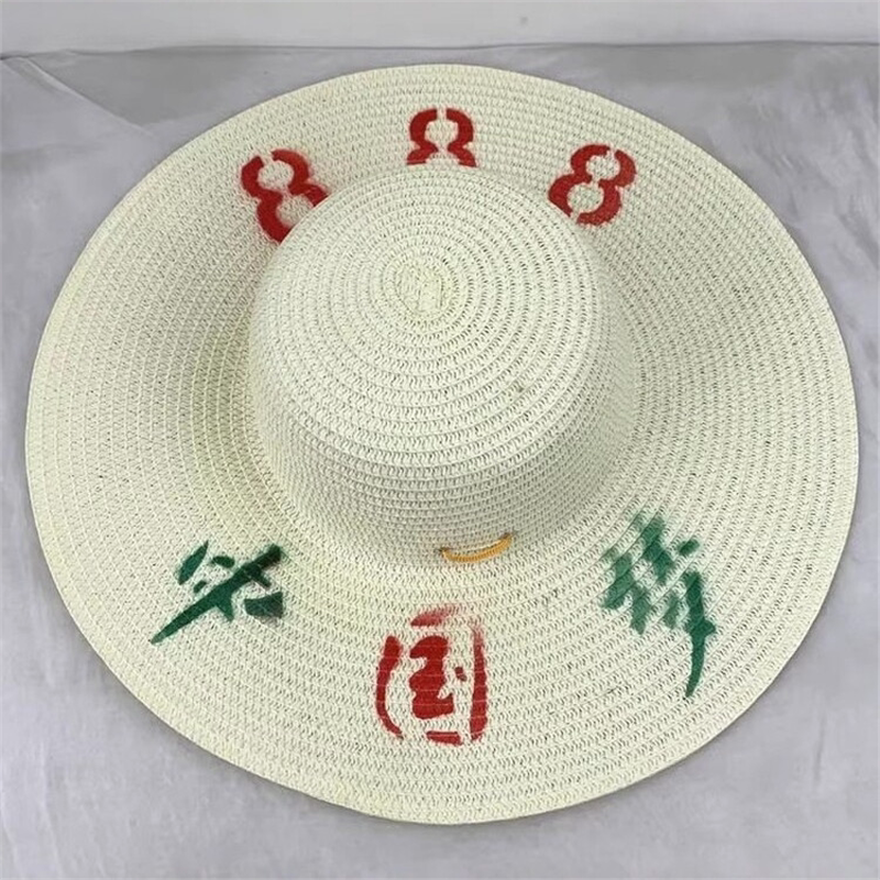 种田帽子夏季防晒草帽干农活遮阳帽男女款工地干活农村太阳帽稻谷 - 实物图