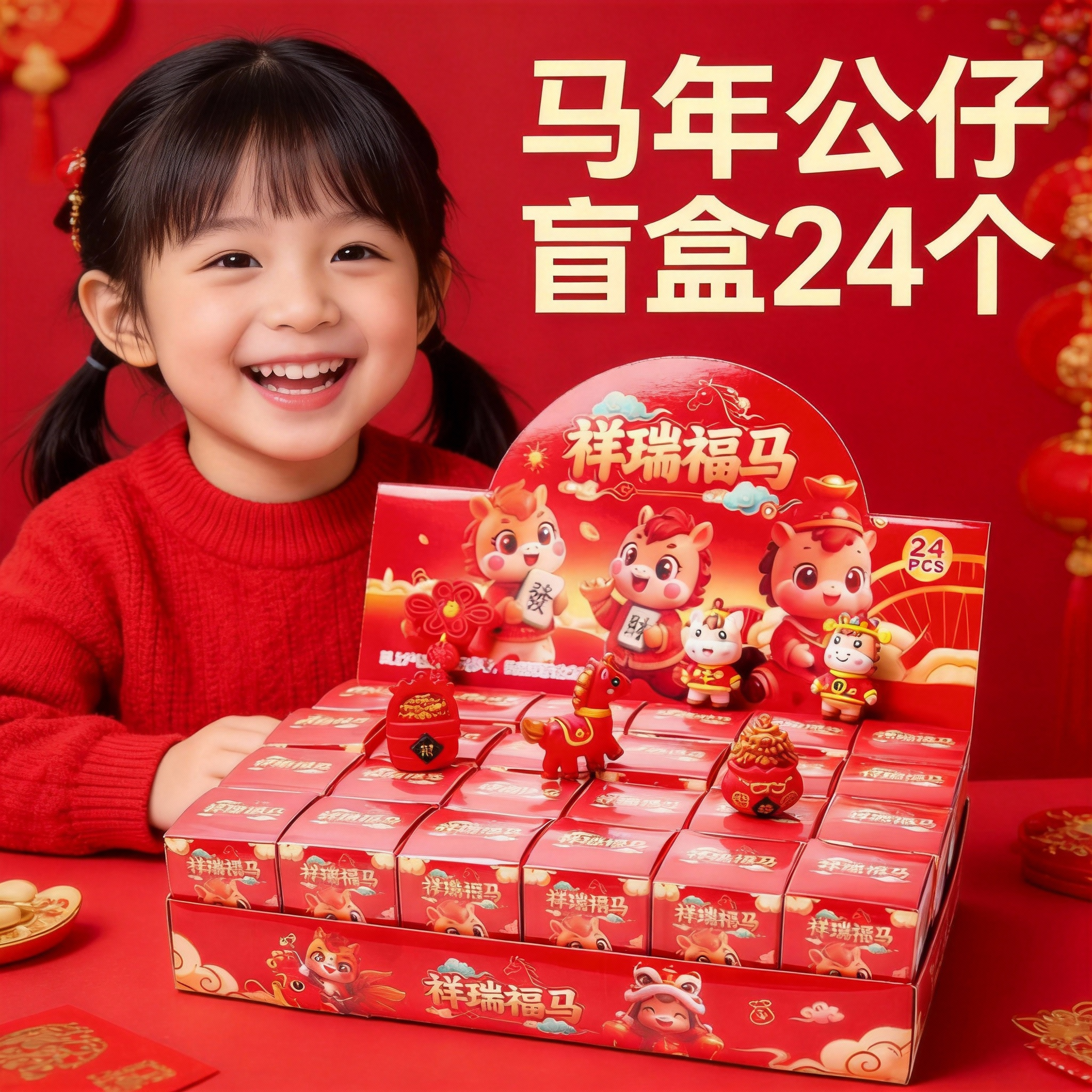 2026新年春节年货礼物马年公仔盲盒礼品洞洞乐儿童奖品小学生奖励,玩具/童车/益智/积木/模型,其它玩具,淘宝优惠券,粉丝福利购,淘宝优惠卷