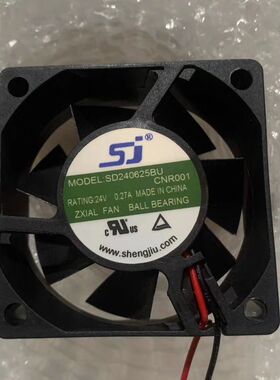 议价全新SJ SD240625BU 6025 DC24V 0.27A变频器双滚珠散热风扇