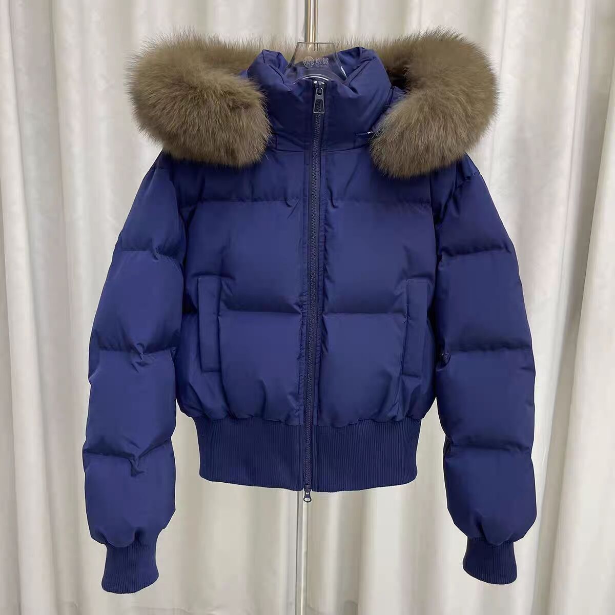 2025冬菱形格纹摁扣圆领