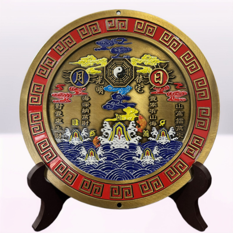 山海镇挂件金属八卦镜凸镜金属室外内家用大门入户门阳台窗户摆件