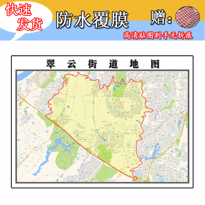 翠云街道地图1.1m重庆市渝北区行政区域交通路线划分高清贴图新款