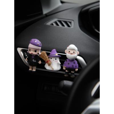 流浪彩虹紫色女巫出风口装饰品车载香薰香氛女生内饰摆件汽车车饰