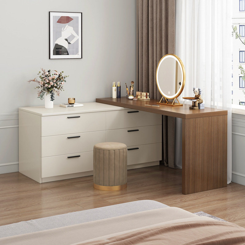 梳妆台卧室斗柜化妆桌一体转角书桌现代简约轻奢高级网红化妆台,住宅家具,梳妆台/桌,淘宝优惠券,粉丝福利购,淘宝优惠卷
