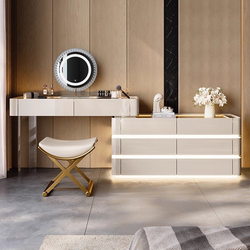 2026年新款实木梳妆台六斗柜一体卧室现代床尾收纳首饰柜化妆桌,住宅家具,梳妆台/桌,淘宝优惠券,粉丝福利购,淘宝优惠卷