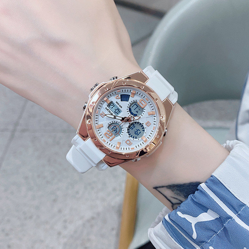 儿童手表女孩防水小学生初高中考试专用机械电子表运动少女ins风