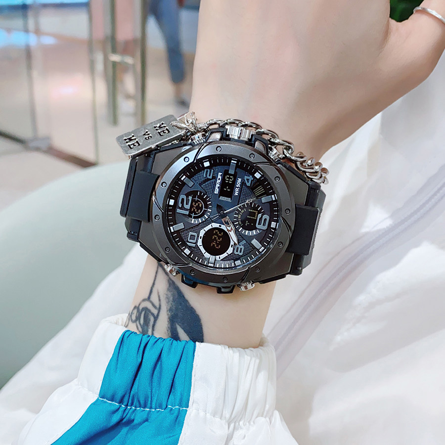 高中生手表男学生黑科技潮流机械表男士防水夜光运动青少年电子表