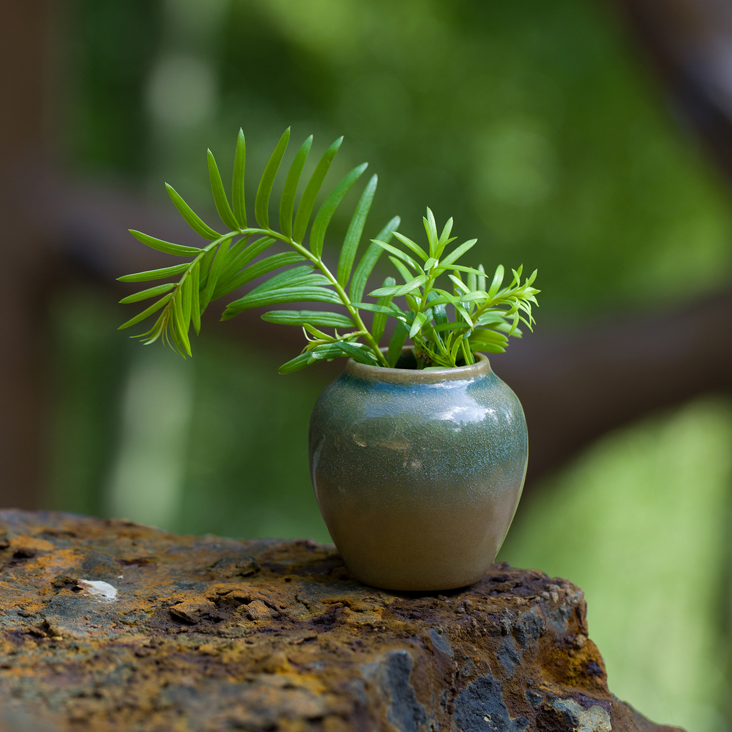 开片釉花瓶系列 中式复古迷你花器 家用书房卧室客厅桌面小摆件