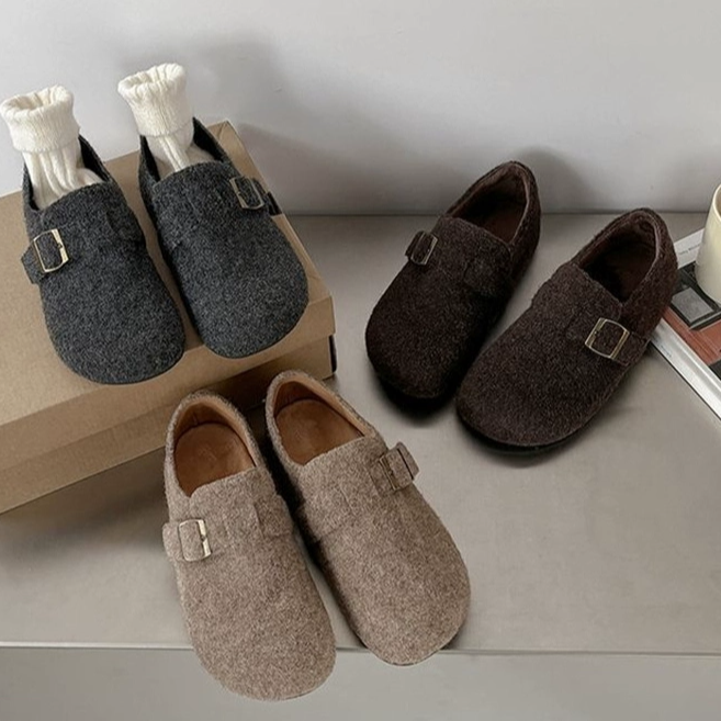 真皮厚底勃肯鞋女秋冬新款外穿加绒毛毛棉鞋一脚蹬懒人包头半拖鞋,女鞋,勃肯鞋/软木鞋,淘宝优惠券,粉丝福利购,淘宝优惠卷