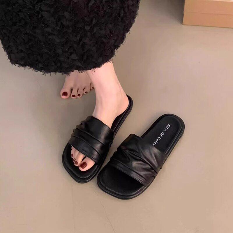 软羊皮~拖鞋女夏外穿2026