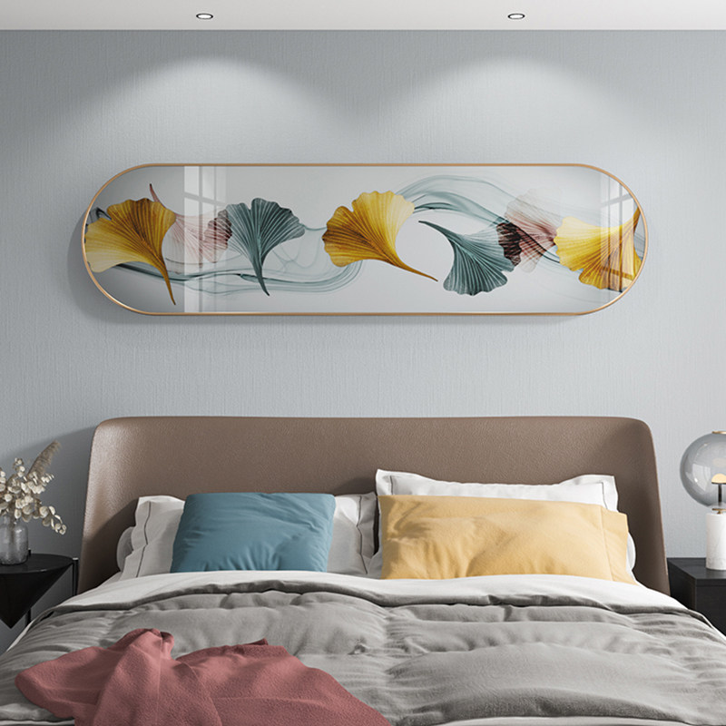 北欧卧室装画床头挂主画现代沙发饰卧鹿床头-金客厅景墙房间背新