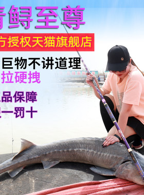 官方正品青鲟至尊五代旗舰版六代钓鱼竿超硬大物竿巨物竿22H19调