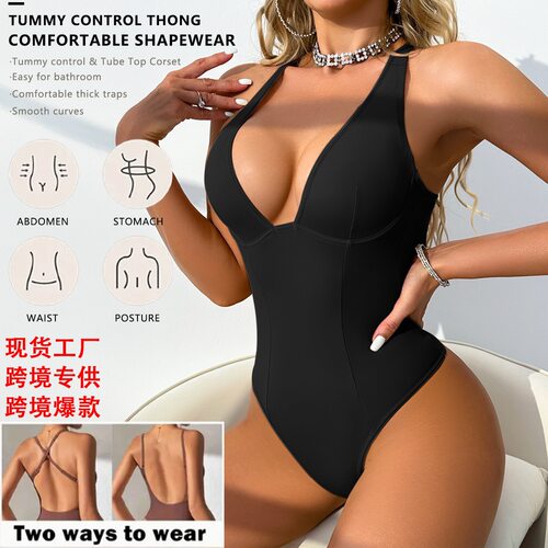 女士深V性感紧身比基尼连体泳衣Deep V slim one-piece swimsuit