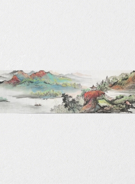 莫远峰精品四尺对开纯手绘国画