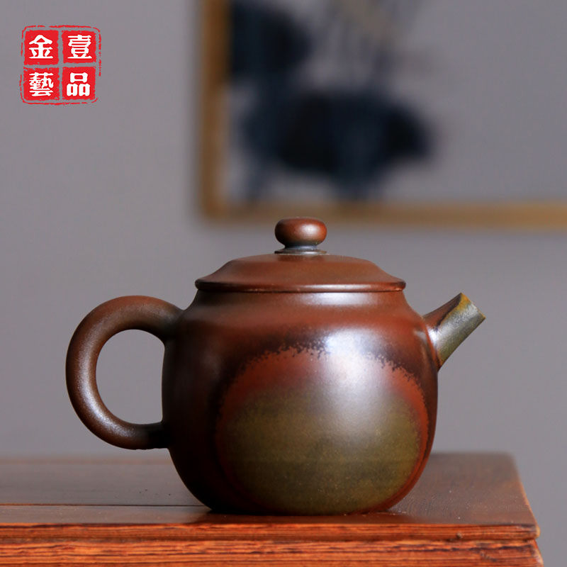 新款云南建水紫陶茶壶功夫泡茶壶茶具茶器礼品 贰生柴烧壶 球孔 餐饮具 茶壶 原图主图