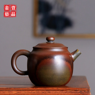 贰生柴烧壶 云南建水紫陶茶壶功夫泡茶壶茶具茶器礼品 新款 球孔