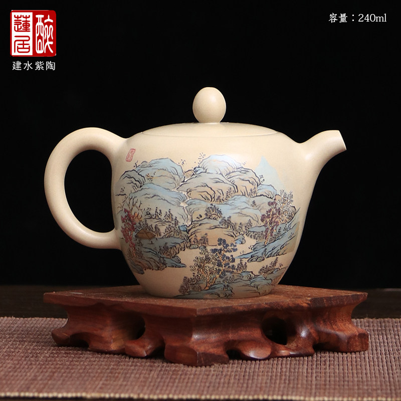 云南建水紫陶茶壶220ml泡茶壶