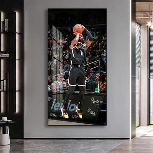 NBA欧文挂画篮球明星周边装饰画篮球馆墙面壁画男生卧室玄关画