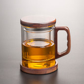 茶杯茶水分离泡茶杯加厚耐高温办公室喝茶杯专用男款 喝茶杯子高档