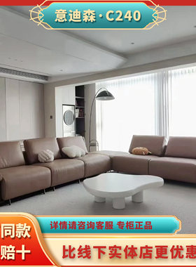 纳图兹意迪森C240 意式极简真皮/布艺组合沙发 线下专柜同款