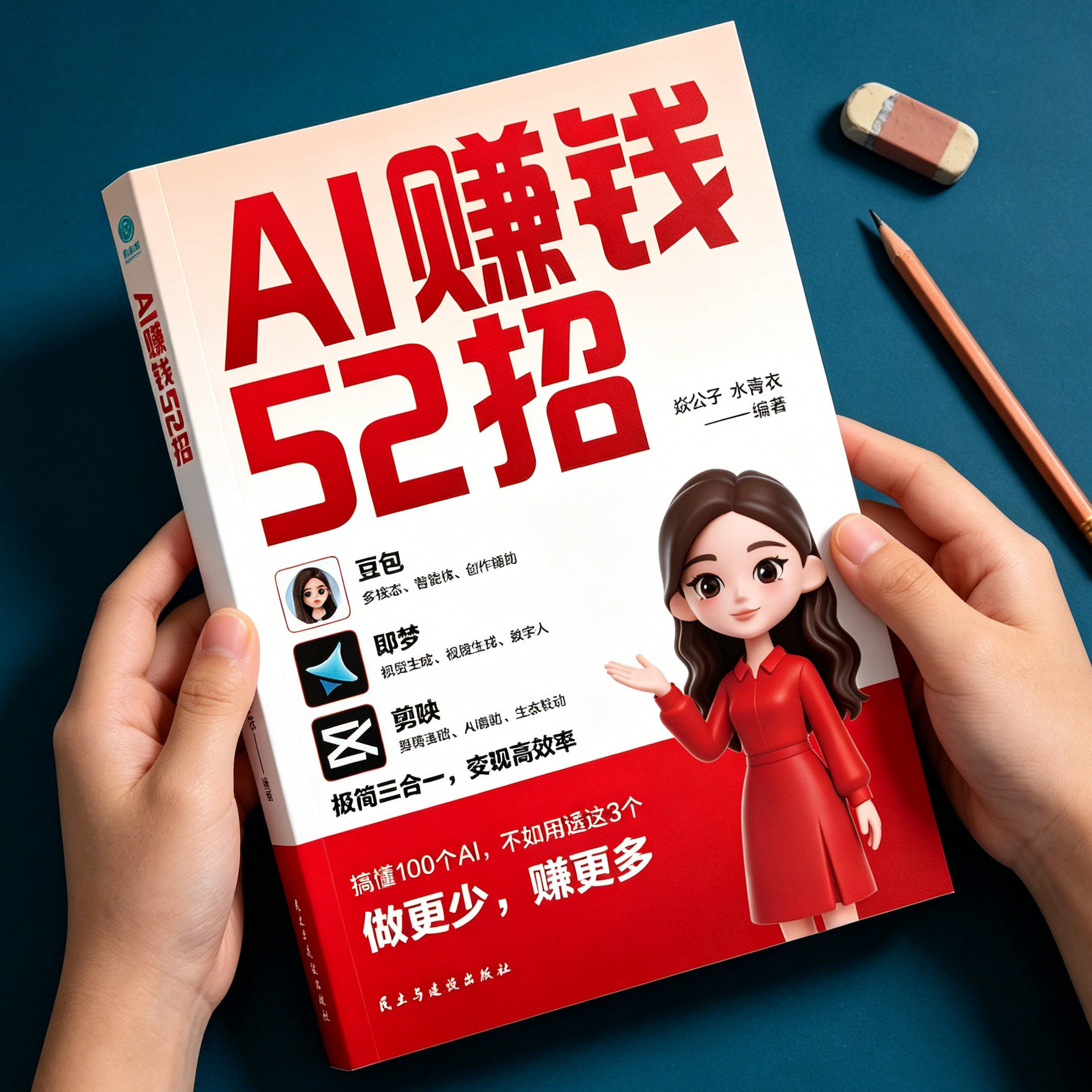 【官方正版】AI赚钱52招豆包AI赚钱攻略豆包即梦剪映剪辑入门零基础基础视觉生成视频生成数字人爆款文案模板大全实现弯道超车书籍