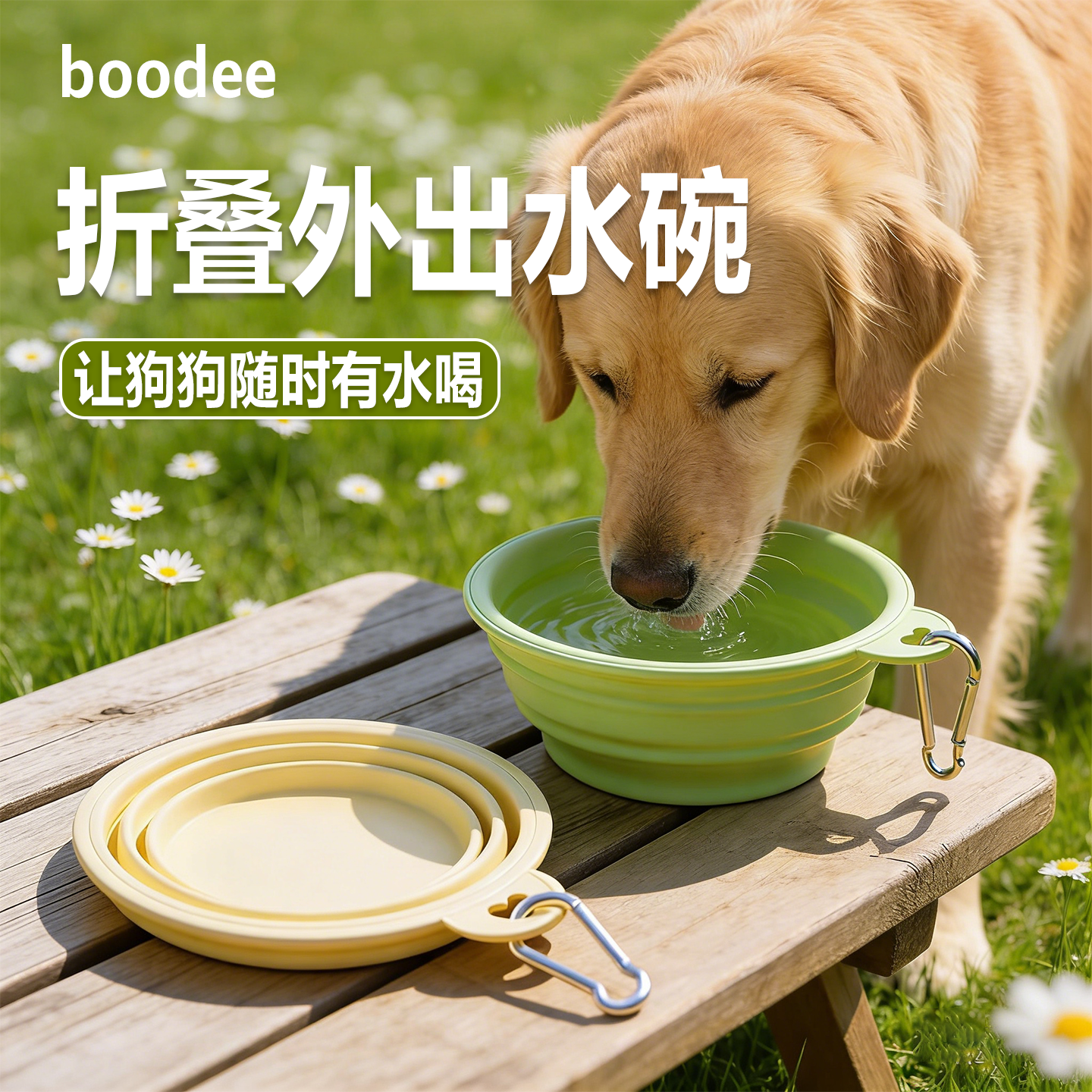 宠物狗狗外出水碗便捷式户外猫咪喝水碗盆狗粮盆宠物折叠饮水碗
