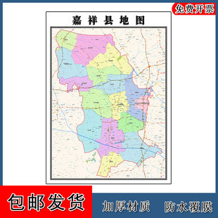嘉祥县地图90cm办公室装饰画山东省济宁市行政交通区域划分新款