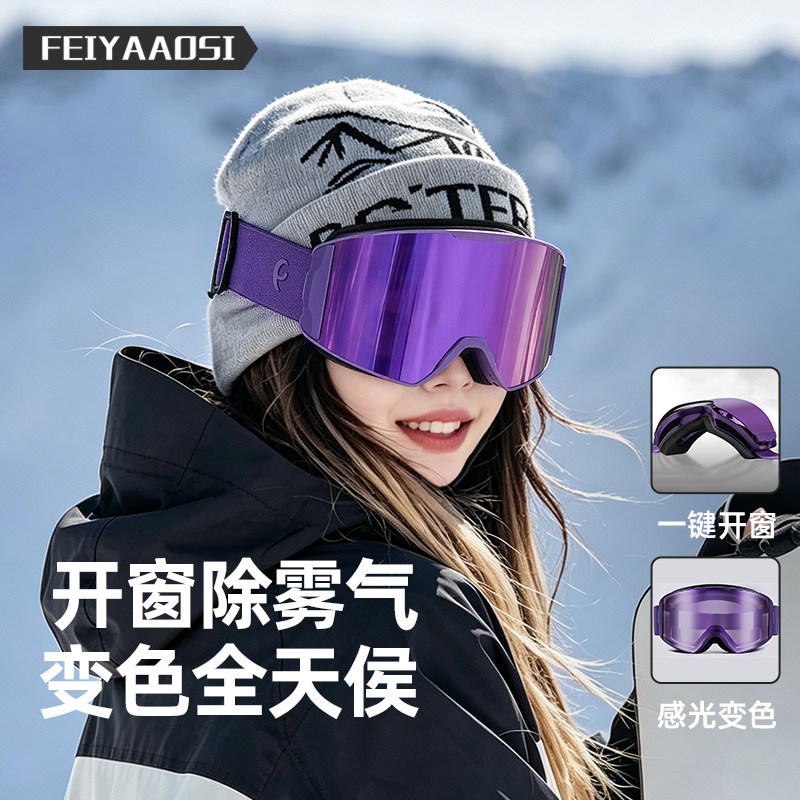 【秒除雾瞬变色】开窗变色雪镜