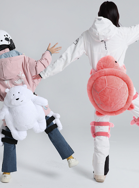 滑雪护具卡通防摔小乌龟护臀垫单板成人套装护膝屁股滑冰屁垫儿童