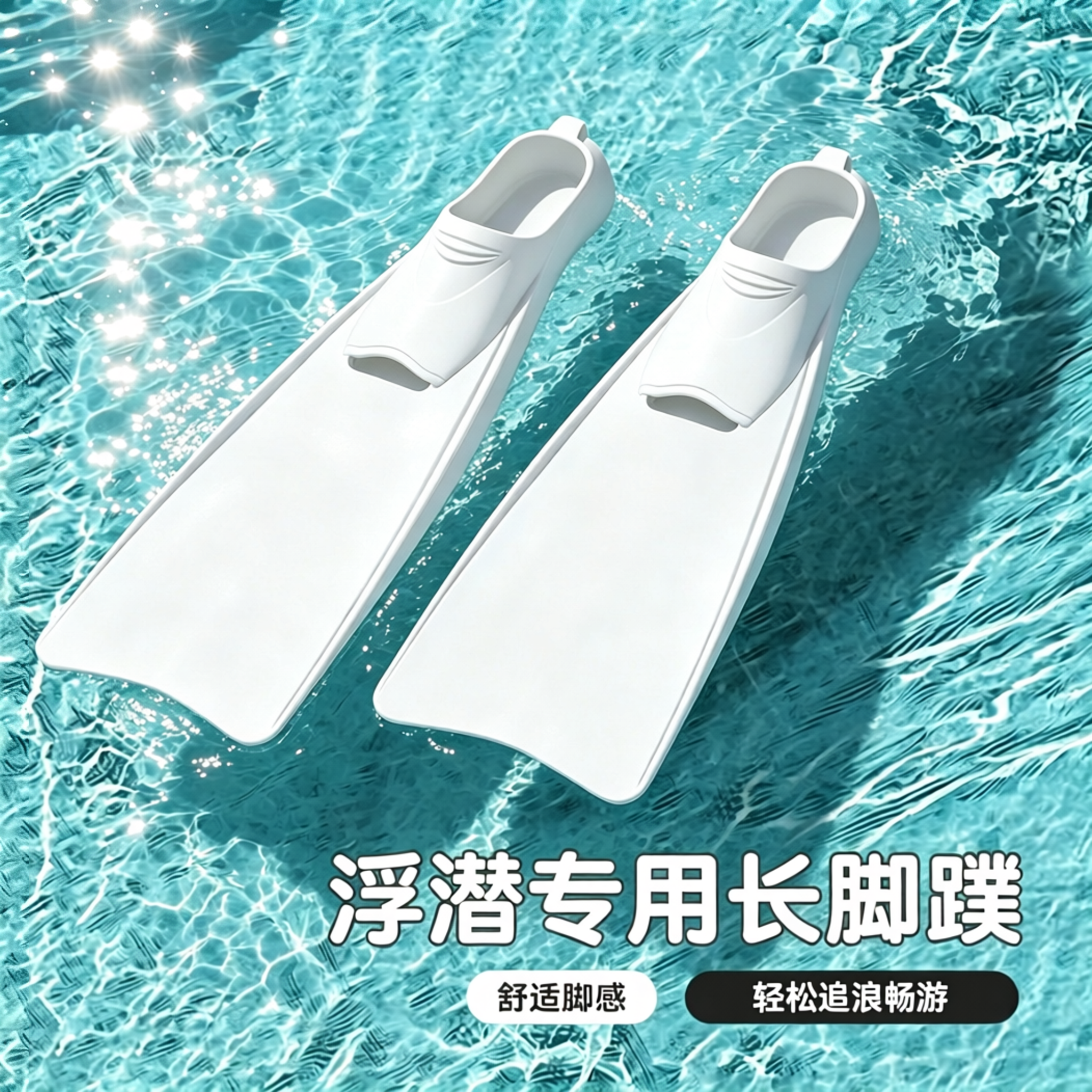 【划水省力】导流减阻潜水脚蹼