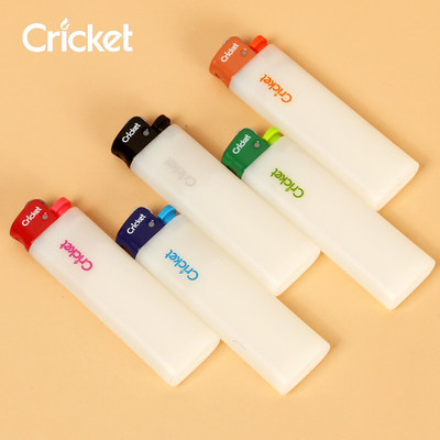 Cricket草蜢正品透明磨砂一次性砂轮打火机进口滑轮防爆定制印字