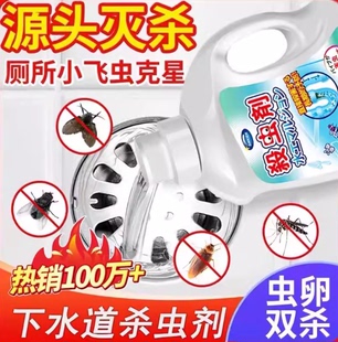 除下水道蛾蚋浴室小飞虫管道灭蟑螂药厕所防虫杀虫剂 虫卵双杀