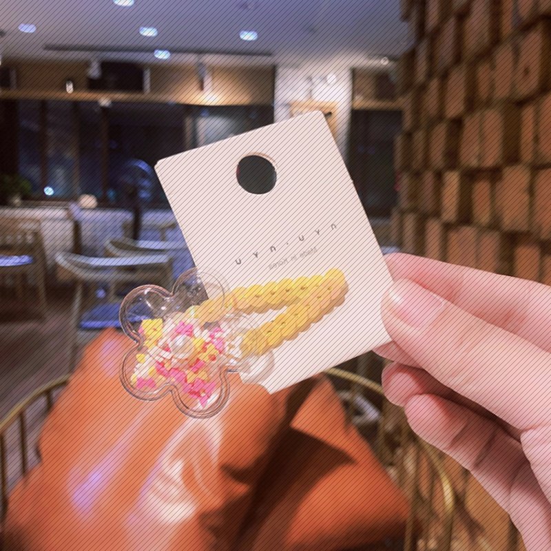 抖音新款PVC软陶小花亮片发夹韩国东大门款花朵珍珠BB夹发饰头饰