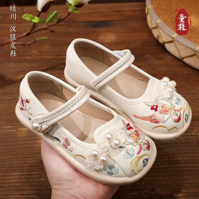 热销5000+女童汉服小皮鞋防水