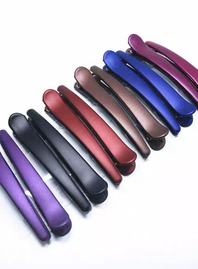 韩版大号喷漆磨砂发夹发卡顶夹鸭嘴夹盘发器简约刘海夹染发复古发