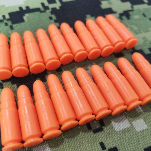 7.62mm橙色ABS塑料弹模个性解压54式模拟训练弹不可发射静态模型